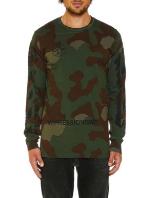 Men's Camo Diagonal Arrows Long Sleeve T Shirt
