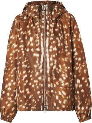 Veste Zippée à Imprimé Animalier