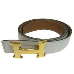 Belt Constance H Reversible White Gold