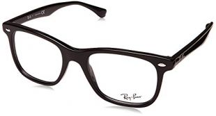 Ray-Ban RX5248 Sunglasses,51mm,Shiny Black/Clear Lens