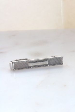Clip vintage Silver Tie Bar