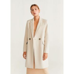 Manteau laine revers