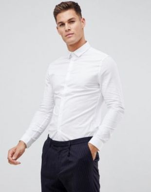 ASOS DESIGN - Chemise Oxford habillée coupe ajustée - Blanc | ASOS