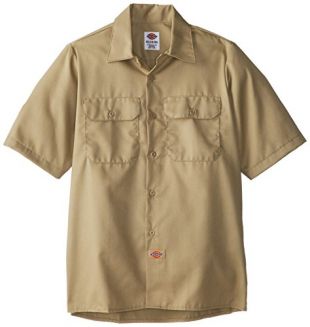 Dickies Boys' Twill Shirt, Desert Sand, Large
