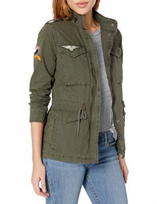 Levi's - Levi's Women's Four-Pocket Cotton Military Jacket with Patches