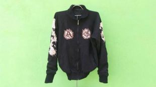 Rare !! Sukajan vintage fermeture éclair veste broderie Dragon