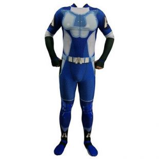 The Boys Cosplay A-Train Costume Adult Blue Jumpsuit Halloween Suit ...