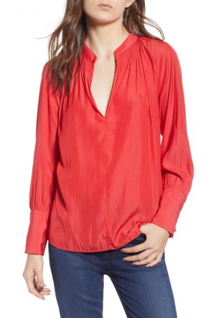 Smocked Neck Top