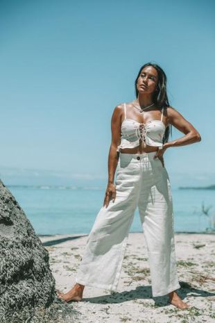 Linen Pants -  White
