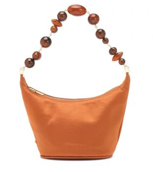Gia silk-satin shoulder bag