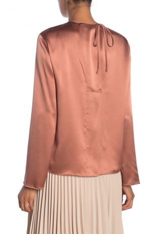 Tie Back Long Sleeve Blouse