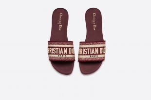 Dway Embroidered Cotton Mule