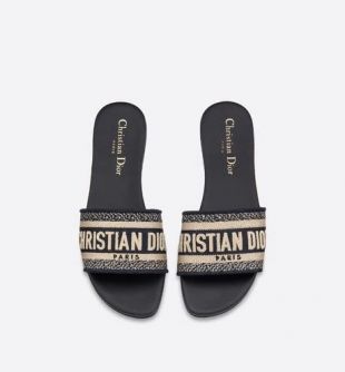 Dway Mule in embroidered cotton
