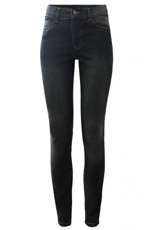 Spandex Stretch Jeans Dark Black Wash Denim Trousers