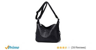 Women Hobo Shoulder Bag Soft PU Leather Crossbody Purse and Hangbags for Ladies Casual Daypack (New-Black)
