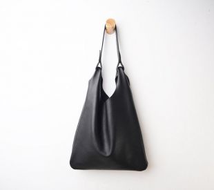 Fourre-tout en cuir noir, sac en cuir souple noir, fourre-tout en cuir, cuir Hangbag, sac fourre-tout, grand sac cuir, sac à main en cuir noir-SS23