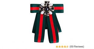 Sunvy Women Premium Crystal Pearl Bow Brooch Pre-Tied Neck Tie Brooches Pin Bow Tie Wedding Party Bow Tie