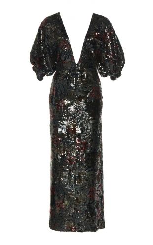 Costarellos Sequined Midi Dress
