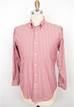 CompanyMan - années 1980 L.L.Bean Stripe Button-down chemise / vintage ...