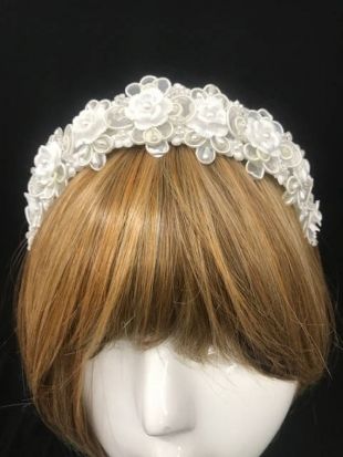 Headband mariage, Vintage Tiara W/magnifique floral et réfléchissant Centre, y compris mousseux cristaux Swarovski W/main filaire perles sprays