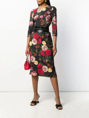 Dolce & Gabbana - High Waisted Floral Skirt