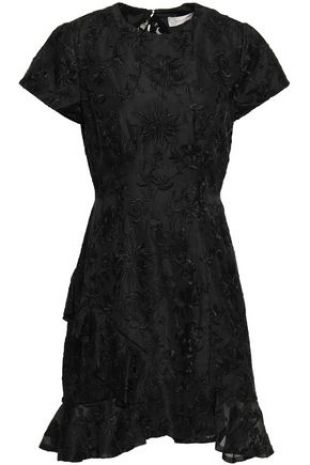 Zimmermann - Cutout ruffled silk-organza mini dress