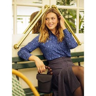 Chemise viscose LOVE BIRD BLEU