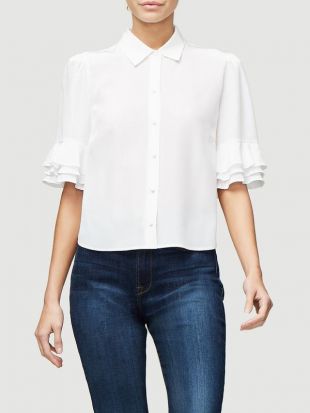 Frame - Ruffle Sleeve Top