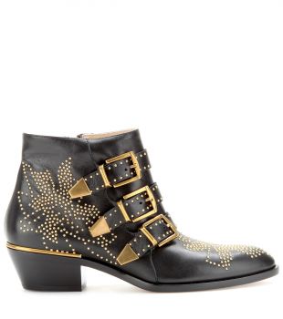 Bottines en cuir clouté Susanna
