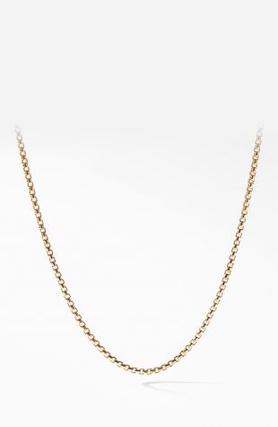 Box Chain 18K Gold Necklace, 1.7mm