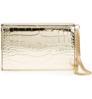 Jimmy Choo 'Carmen' Croc Embossed Leather Clutch