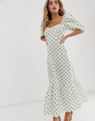 Sweetheart Neck Tiered Midi Dress