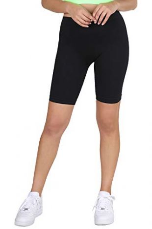 NIKIBIKI Women Seamless Ribbed Biker Shorts, One Size