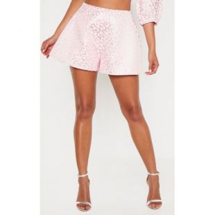 Women Pink Foil Print A Line Shorts