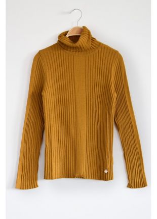Pull fin col roulé