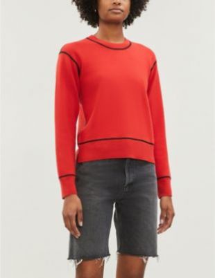 Shannon round-neck wool-blend jumper