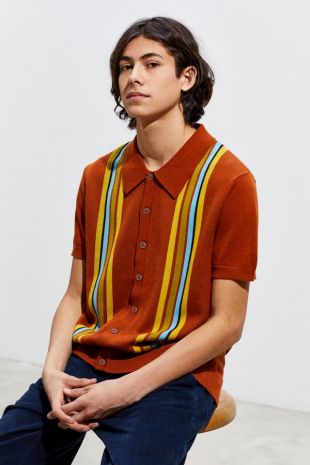 Baxter Button-Down Sweater Polo Shirt
