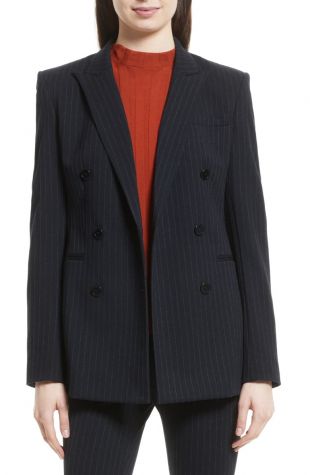 Pinstripe Power Blazer
