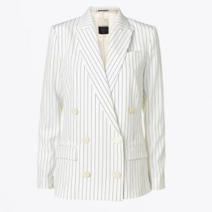 Cuora Striped BlazerWhite