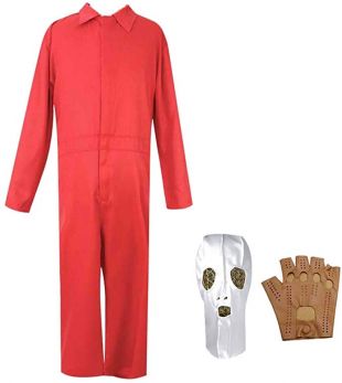 2019 Film d'horreur US Costume Rouge Combinaison Cosplay Adélaïde Wilson Zora Wilson Costume d'halloween avec des Gants de Masque pour Hommes et Femmes