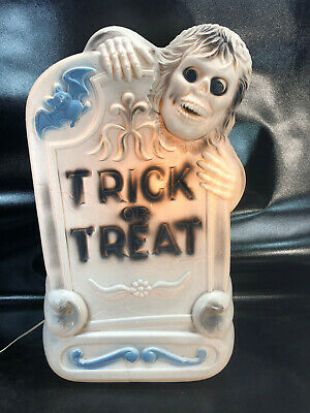 Vtg Tombstone Blow Mold 28" Lighted Halloween Gravestone Zombie Graveyard A | eBay