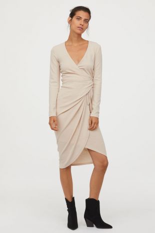 Crossed Dress V Neckline