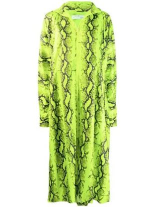 Imperméable à Effet Peau De Serpent  Off-White