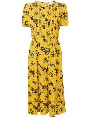 michael kors botanical print crepe dress
