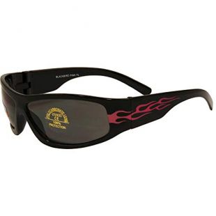 Blackbird Sport Motorcycle Riding Sunglasses Black Frames (Black Pink Flames, Smoke) …