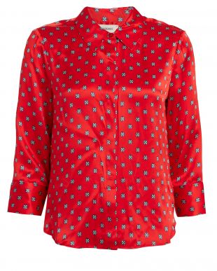 Jil Printed Silk Charmeuse Button Down