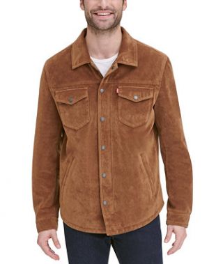 Levi's Men's Faux Suede Shirt Jacket & Reviews - Coats & Jackets - Men - Macy's