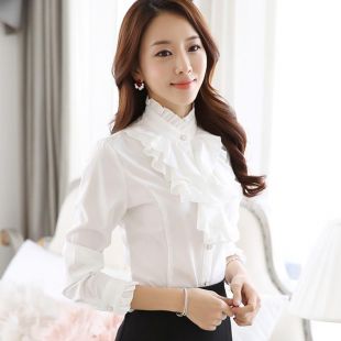 dhgate - White Ruffle Shirt