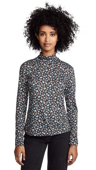 Zelma Printed Top in Black Combo