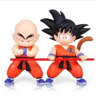Lot de 2 Figurines Dragon Ball Z Goku Kuririn PVC 20cm